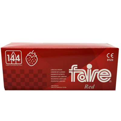 Faire Red condooms aardbeiensmaak