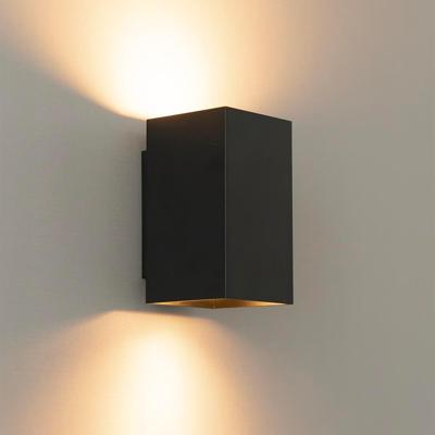 Cometa nero m by LUSENZ - Up and downlight - Rechthoekige wandlamp met mat zwarte coating