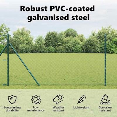 VidaXL Hexagon hek groen 1,4 x 50 m pvc