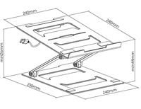 My Wall HT17L Laptopstandaard In hoogte verstelbaar, USB-hub-functie, Kantelbaar - thumbnail