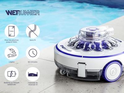 GRE - RBR60 - Robot met oplaadbare batterij - Tuin-Zwembad - Zwembad - Onderhoud en meting - Reinigingsrobot - Automatische bezem