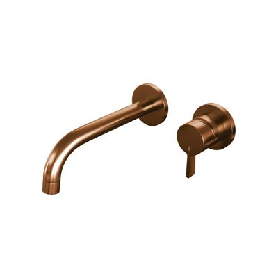 Inbouw Wastafelmengkraan Brauer Copper Edition Coldstart Gebogen Uitloop Halfronde Hendel Rechts Geborsteld Koper PVD Met Rozetten Inbouw Wastafelmengkraan Brauer Copper Edition Coldstart Gebogen Uitloop Halfronde Hendel Rechts Geborsteld Koper PVD Met Rozetten