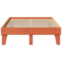 Bedframe zonder matras massief grenenhout wasbruin 120x190 cm - thumbnail