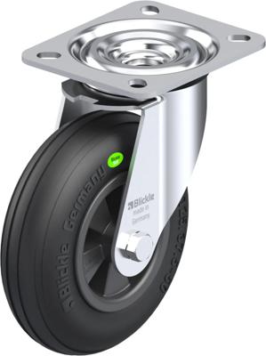 Blickle L-VWPP 125G Zwenkwiel Wieldiameter: 125 mm Draagvermogen (max.): 50 kg 1 stuk(s)