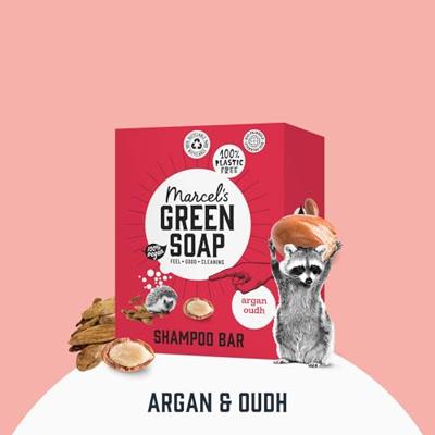 Marcel&apos;s Green Soap Shampoo bar - argan & oudh - 90g - thumbnail