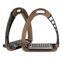 Acavallo Arena Alupro Stijgbeugels zwart/bruin maat:12 - thumbnail