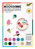 Glitter schuim, 10 vellen BASIC FOLIA meerkleurig - thumbnail
