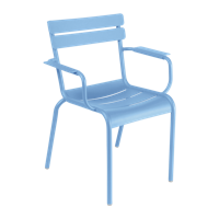 Fermob Luxembourg tuinstoel met arm Maya blue - thumbnail