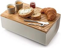 Alessi Broodtrommel met snijplank Mattina - Rood - BG03 R - door Big-Game - thumbnail