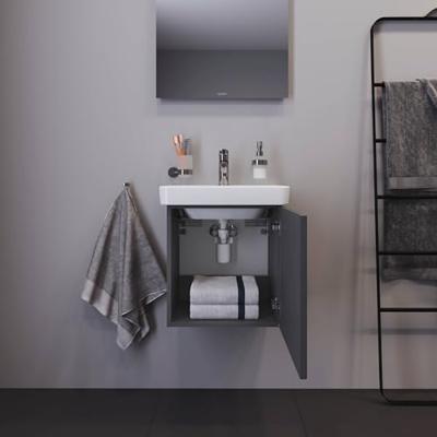 Wastafelonderkast Duravit No.1 Met 1 Deur Links 44x38.6x47.8 cm Met Geïntegreerde Greep Mat Grafiet Duravit