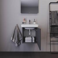 Wastafelkast Duravit No.1 Met 1 Deur Rechts 44x38.6x47.8cm Met Geïntegreerde Greep Mat Grafiet - thumbnail