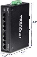 TRENDnet TI-PG80 8-poorts Geharde Industriële Gigabit PoE+ DIN-Rail Switch - thumbnail