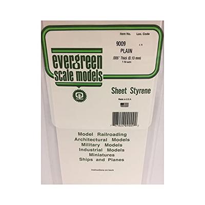 evergreen Polystyrolplaat (l x b) 300 mm x 150 mm 0.13 mm 3 stuk(s)