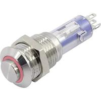 TRU COMPONENTS TC-6647572 LAS4GQH-11E/R/24V/S Druktoets 48 V 2 A 1x uit/(aan) Moment Rood 1 stuk(s) - thumbnail