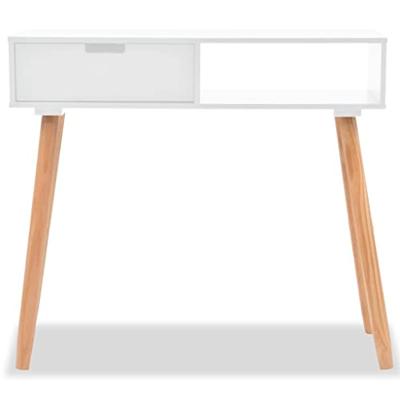 Wandtafel 80x30x72 cm massief grenenhout wit