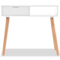 Wandtafel 80x30x72 cm massief grenenhout wit - thumbnail