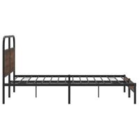 Bedframe zonder matras bewerkt hout bruin eikenkleur 160x200 cm - thumbnail