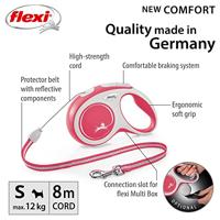 Flexi New Comfort Koord S Rood - 8M S - 8 meter Flexi Rood - thumbnail