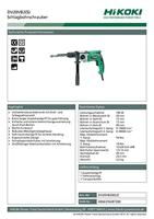 Hikoki DV20VB2(S) WUZ KLOPBOORSCHROEFMACHINE - DV20VB2WUZ - thumbnail