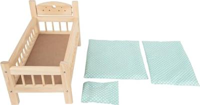Small Foot - houten poppenbed natuurlijk met beddengoed, 4ldg. Small Foot - houten poppenbed natuurlijk met beddengoed, 4ldg.