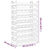 Wijnrek voor 48 flessen stapelbaar PP - thumbnail