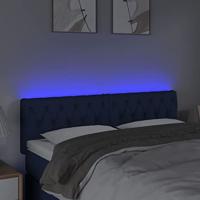 Hoofdbord LED 160x7x78/88 cm stof blauw - thumbnail