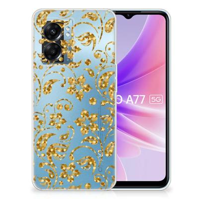 OPPO A77 | A57 5G | TPU Case | Gouden Bloemen OPPO A77 | A57 5G | TPU Case | Gouden Bloemen
