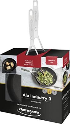 Demeyere Koekenpannenset Alu Industry 3 - Duraslide - ø 24 & 28 cm - standaard anti-aanbaklaag - thumbnail