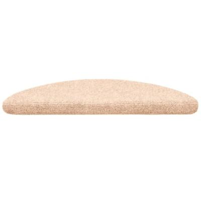 VidaXL Trapmatten zelfklevend 5 stuks 56x17x3 cm lichtbruin halfrond