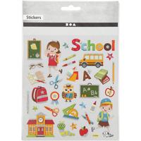 Creativ Company Stickers, school, vel 15x16,5 cm, ca. 32 stuk, 1 vel - thumbnail