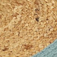 VidaXL Placemats 6 st 38 cm jute en katoen natuurlijk en groen - thumbnail