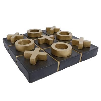 Gifts Amsterdam Noughts and Crosses 21x21x4.5 cm Zwart/Goud