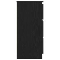 Dressoir 60x35x76 cm bewerkt hout zwart eikenkleurig - thumbnail