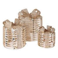 Kerstdecoratie Cadeau LED Goud 30cm - thumbnail