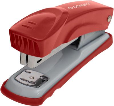 Q-CONNECT nietmachine, metaal, half strip, 25 blad, rood