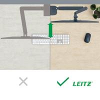 Leitz Monitor+Laptoparm Ergo Monitorbeugel 81,3 cm (32) Donkergrijs In hoogte verstelbaar, Kantelbaar en zwenkbaar, Draaibaar - thumbnail