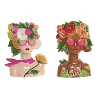 Grondlegger Home ESPRIT Multicolour Keramisch Tropisch 27 X 17 X 35 CM (2 Stuks) - thumbnail