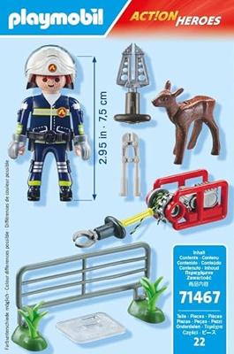 Playmobil 71467 Action Heroes Dierenbescherming Brandweer - thumbnail