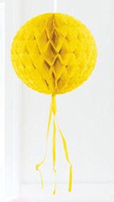 Gele honeycomb bol - 30 cm
