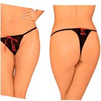 String Met Open Kruis En Rood Lint - thumbnail