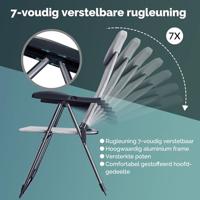 Tuinstoel Aluminium met Hoge Rugleuning Grijs Set van 2 stuks - thumbnail