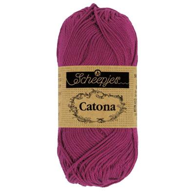 Scheepjes Catona 25g - 128 Tyrian Purple - Haakgaren / Breigaren