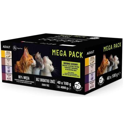 PETREPUBLIC Mega Pack Chicken with veal, duck, turkey, beef - nat kattenvoer - 40x100g
