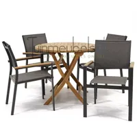 Tuinstoel Arezzo met Milton tafel rond 90 - thumbnail