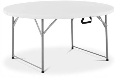 Marbueno Vouwtafel Resina Wit D.122x74 cm Catering, Strand en Kamperen 10530