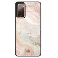 Samsung Galaxy S20 FE glazen hardcase - Marmer waves - thumbnail