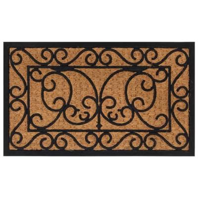 VidaXL Deurmat rechthoekig 45x75 cm rubber en kokosvezel