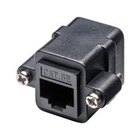RJ45 CAT-6 Koppelstuk - Netwerk Verlengstuk Ethernet - Zwart - thumbnail