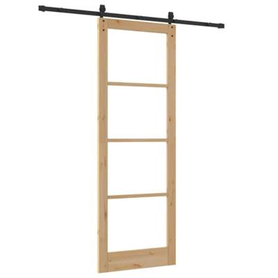 Schuifdeur Bruin 83 x 232 cm Hout en metaal