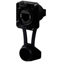 Rean AV RJ45 Feedthrough, horn type, IP65 Airtight RRE8F-Z-012-1 Bus, inbouw Zwart 1 stuk(s) - thumbnail